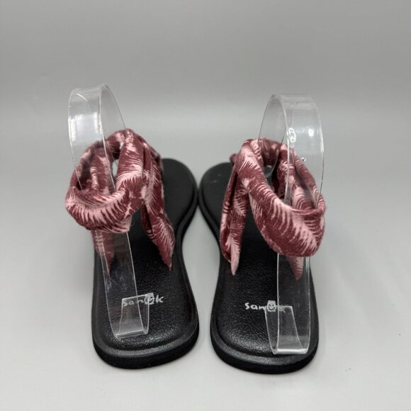 Sanuk Shoes Womens 8 Yoga Sling Ella Prints Slingback Flip Flops 1017884 Pink - Picture 6 of 8